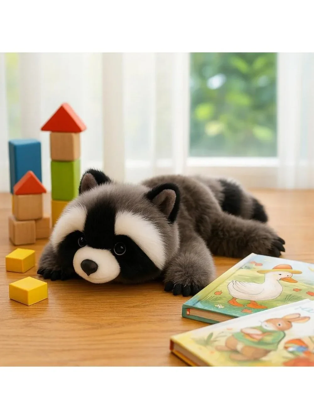 Raccoon Stuffed Animal Plush Toy Cute Soft Pocket Size Gift for Kids Girls